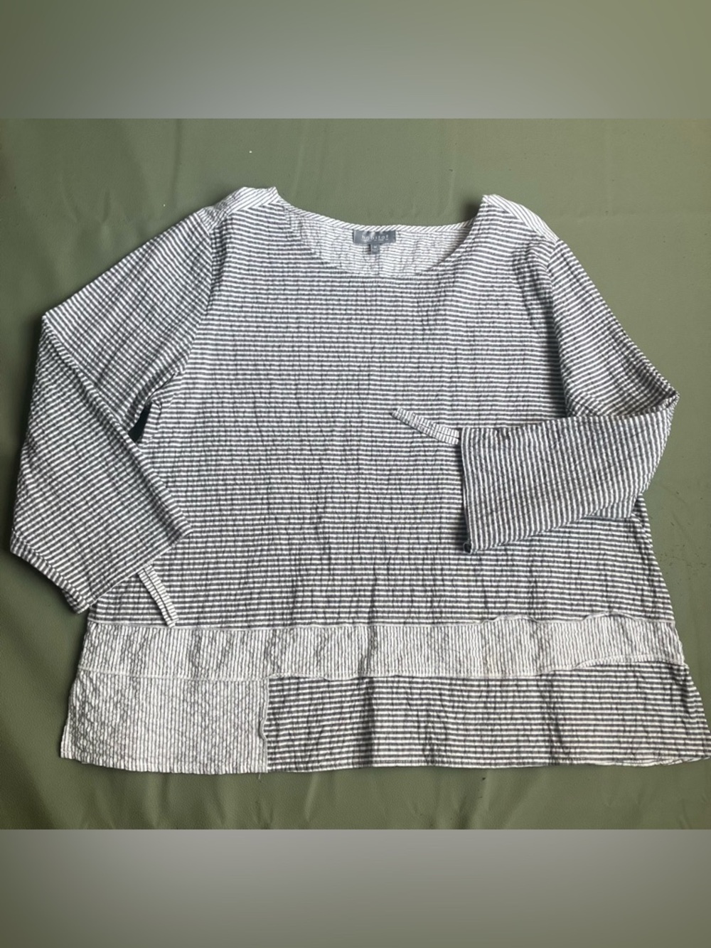 Habitat capsule inspired artist tunic top drawstring sleeve M